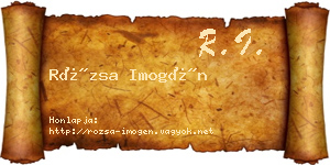 Rózsa Imogén névjegykártya